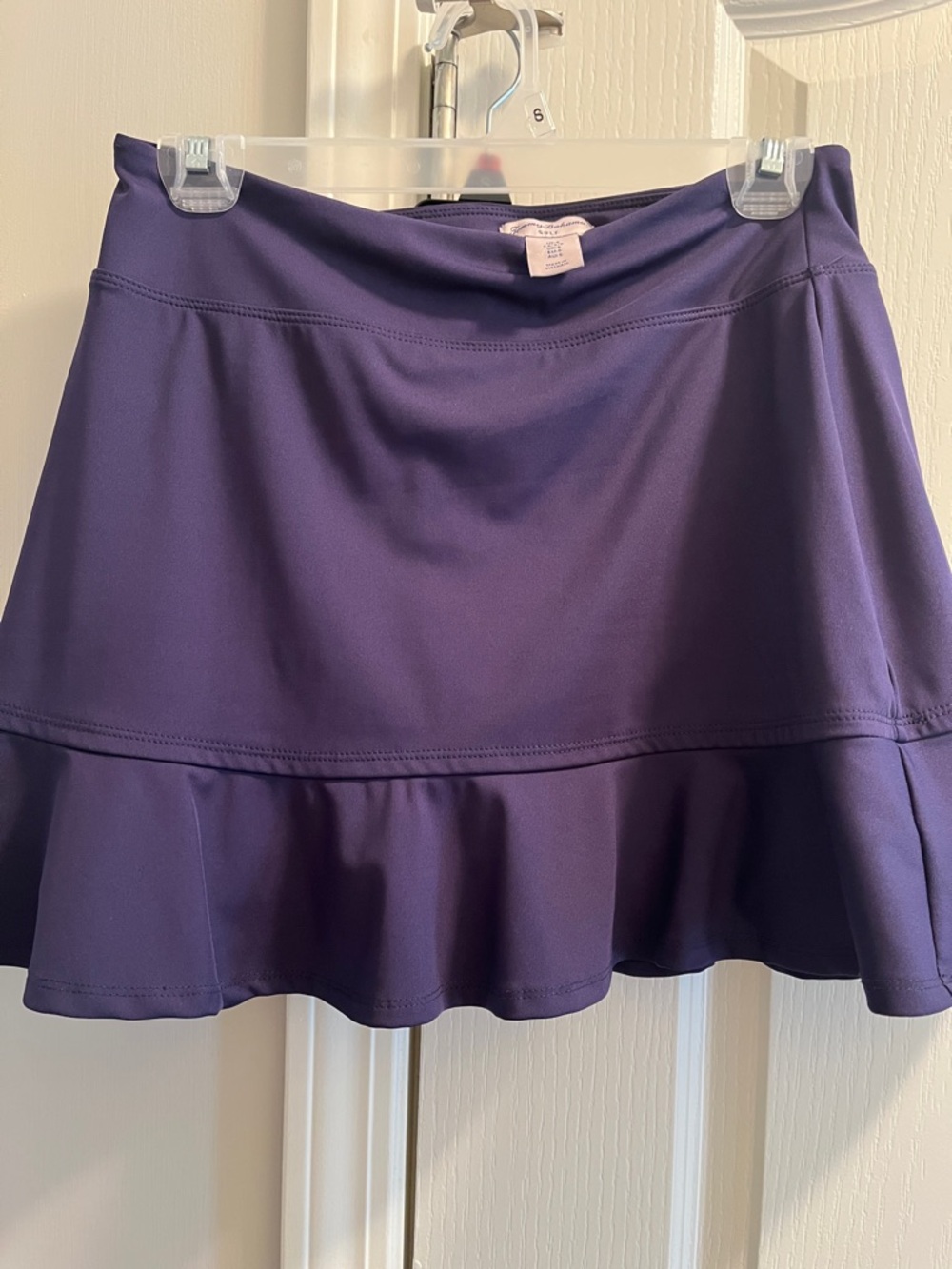 Tommy Bahama Navy Blue Flounce Skater Skirt